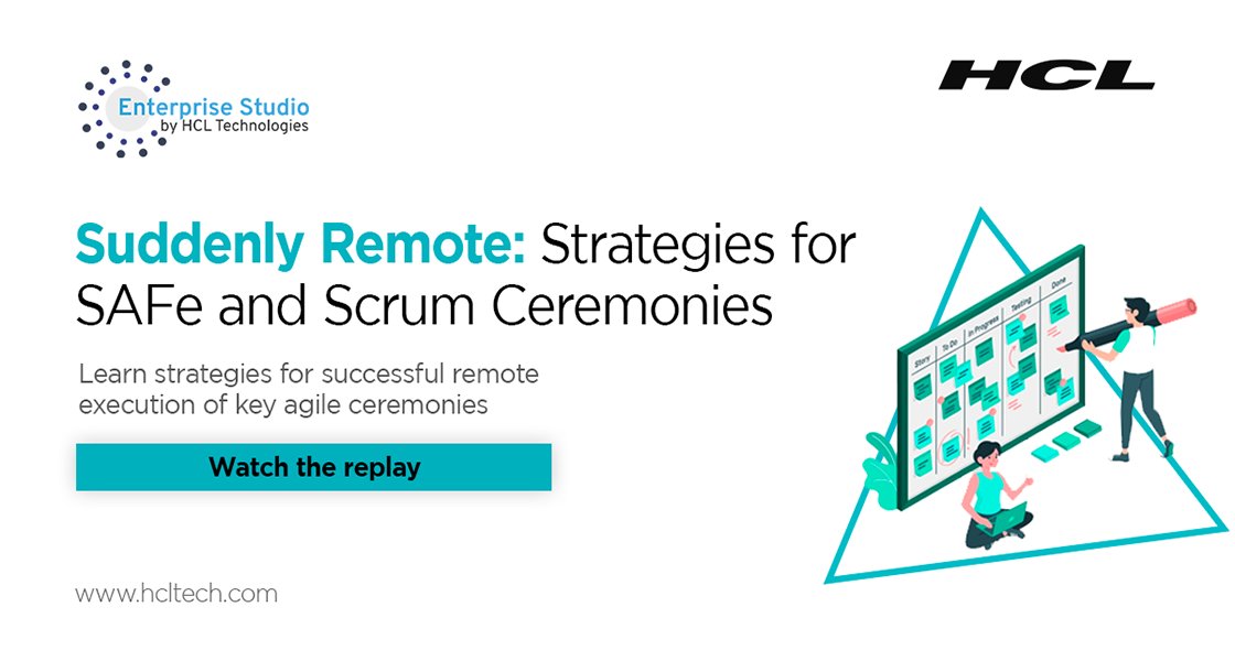 EntrpriseStudio's tweet photo. Watch the replay: https://t.co/aObvDtNiDA
During this webinar our coaches share strategies for successful remote execution of key agile ceremonies. Timely tips for these disruptive times. @entrprisestudio #BuiltforResilience #RemoteAgile #DistributedAgile https://t.co/JiMBuTslFM