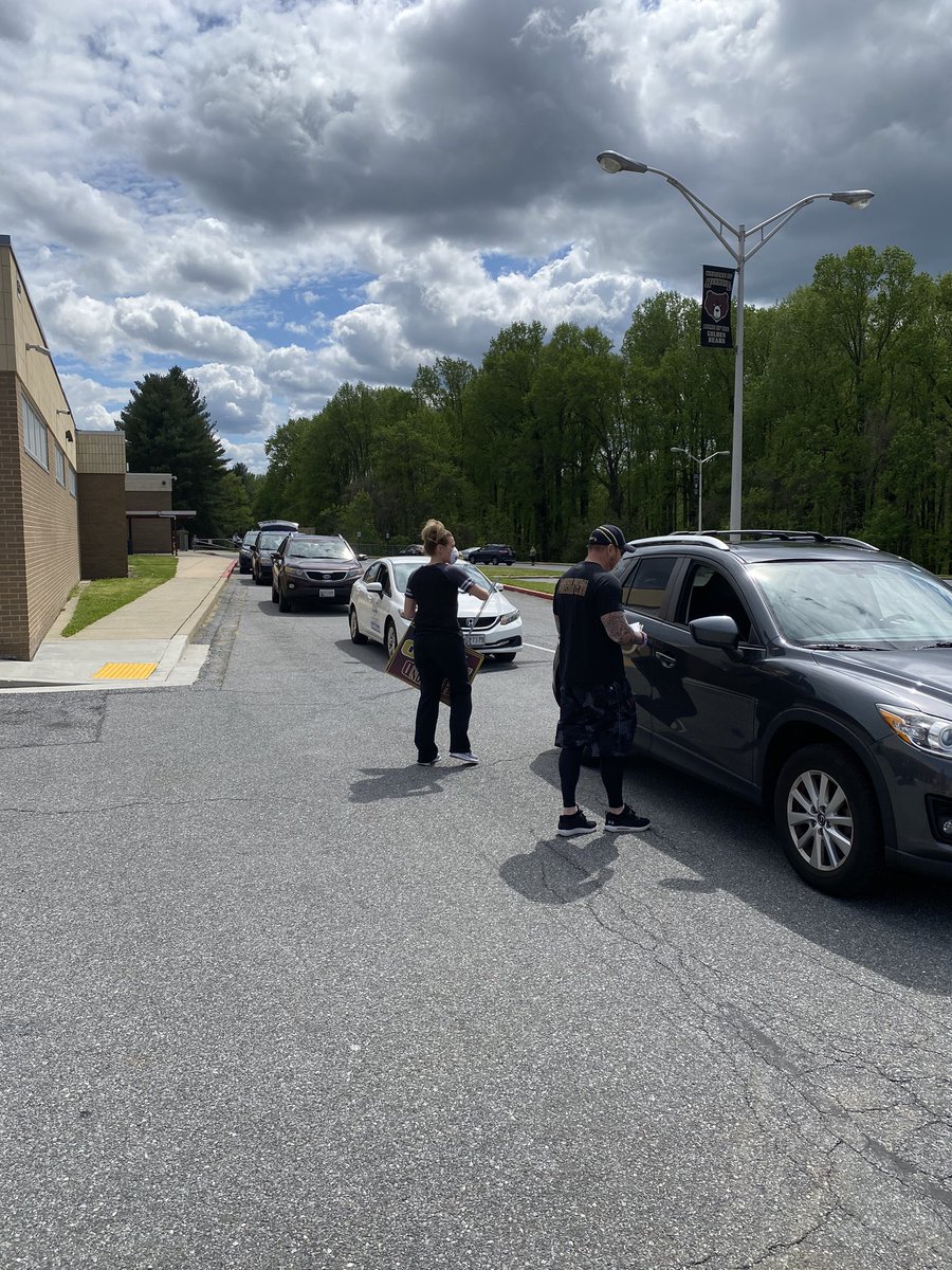 And thank you to the over 40 staff members that we had show up today to help deliver the senior signs! We all miss you!