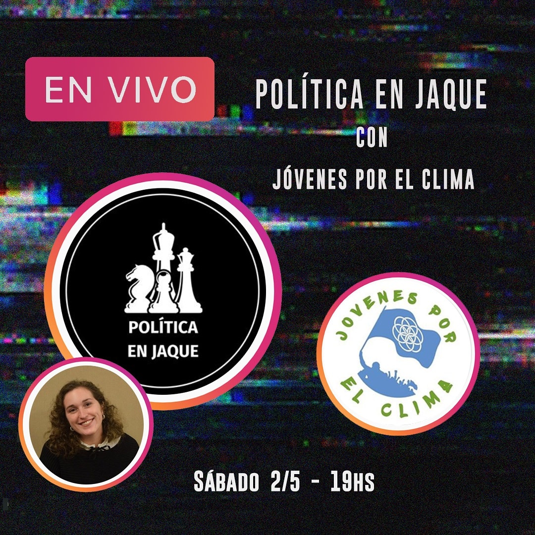 Mañana a las 19 hs vamos a estar charlando con <a href="/AbramosElJuego/">Política en Jaque ♟</a> sobre política y ambiente.

¿Cómo se relaciona esta crisis sanitaria con la crisis ambiental?

¿Qué esperar en política ambiental después del COVID-19?

Lo siguen por nuestro instagram 👇

instagram.com/jovenesporelcl…
