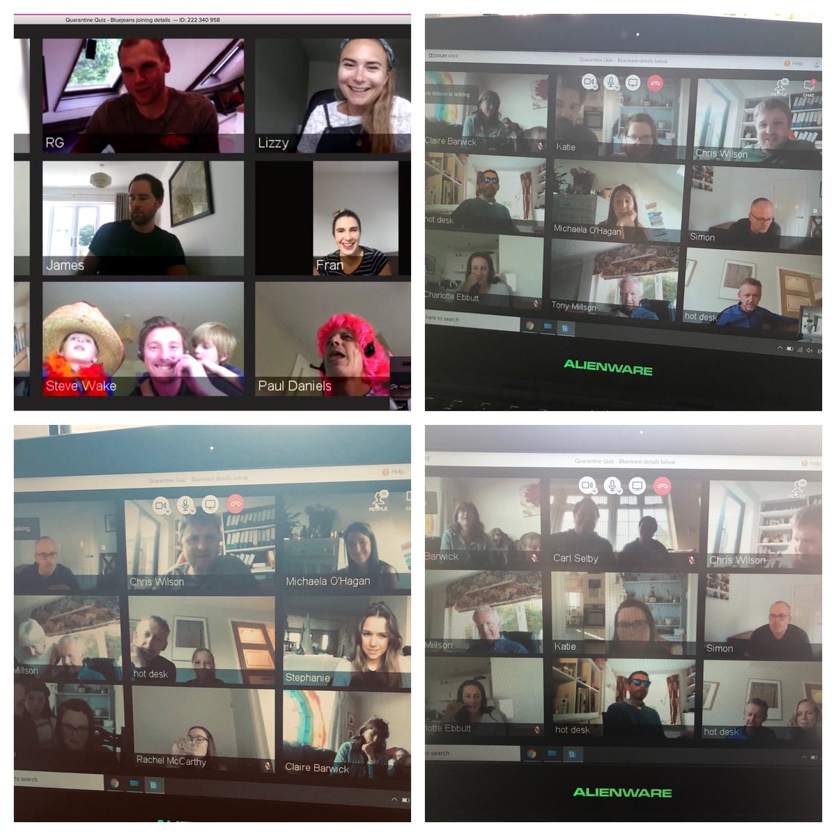 LucyNash4's tweet photo. Great effort from all who took part in the @RoydsWithyKing Virtual Quiz this evening! 63 participants plus families and various pets meant we had to spread across four different quizzes...... yet to announce the overall winner!

#WhyRWK https://t.co/aIUXyTlrf8