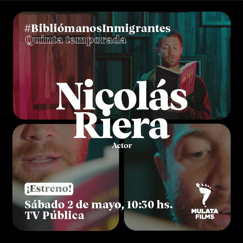 eugeniazicavo's tweet photo. Sábado 10.30 AM por @TV_Publica seguimos madrugando ⏰📺 o programando la videocasetera! El tema de #Bibliómanos es #INMIGRANTES y con mamá italiana me tengo MUCHA fe! Invitadxs: Roque Larraquy, @mercedescebrian 🇪🇸, @florcamba de @megustaleerarg y el actorazo @Nico__Riera! 📚🤓 https://t.co/eoivoSzp4r