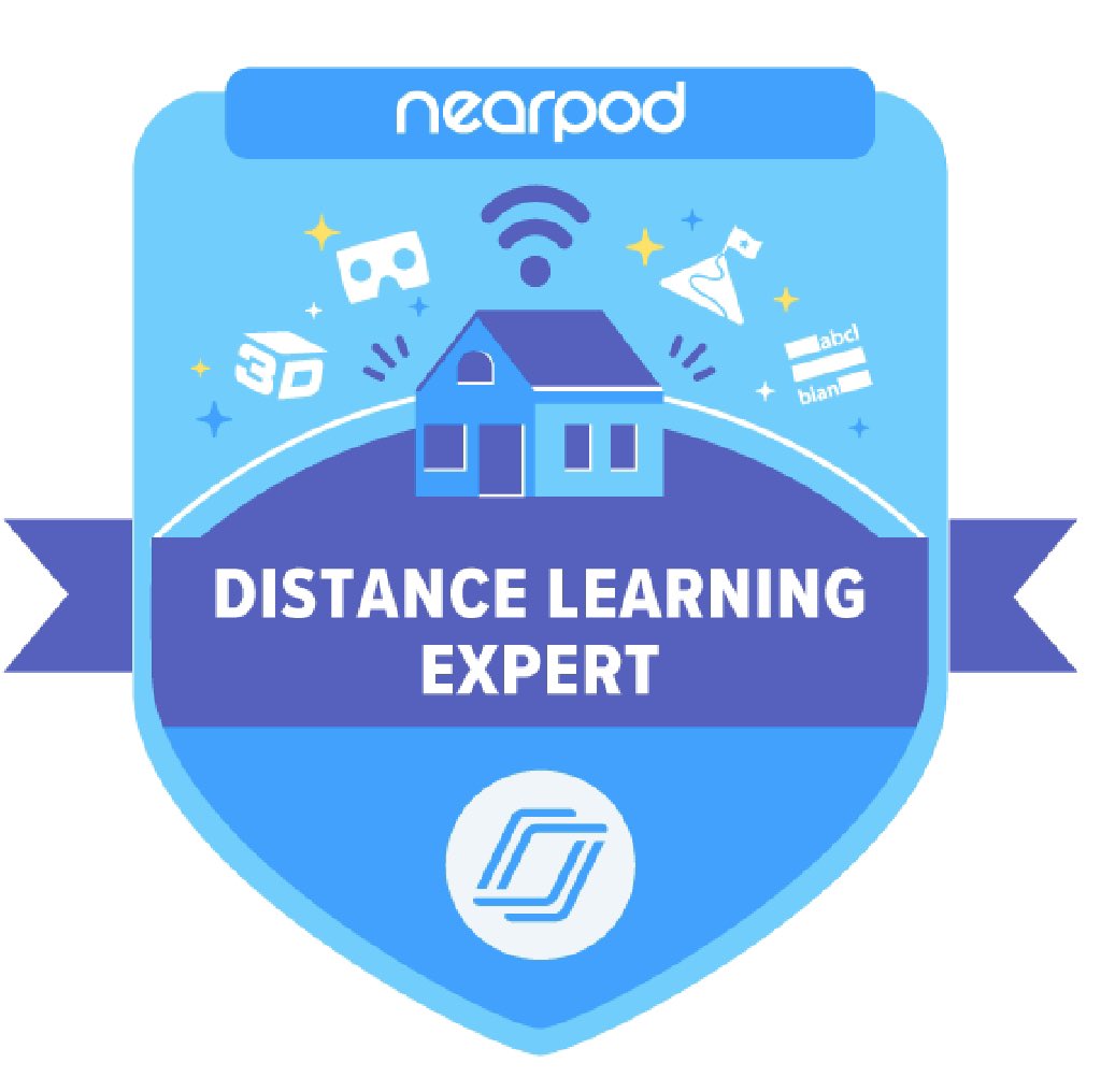 CatherineClase's tweet photo. So excited to have earned my nearpod distance learning badge 💙💙💙 https://t.co/pjiitS4ufT