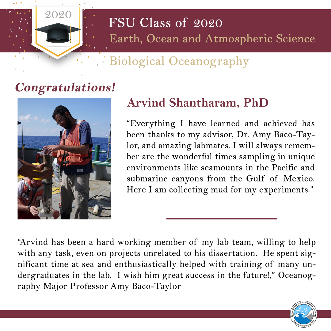FSU_EOAS's tweet photo. Congratulations to graduate student Arvind Shantharam @FSUartssciences @FSU_EOAS Oceanography for getting his PhD!!
Bravo Arvind! 👏🌊
@floridastate #fsueoas #FinishStrongFSU https://t.co/qYkXfor2ib