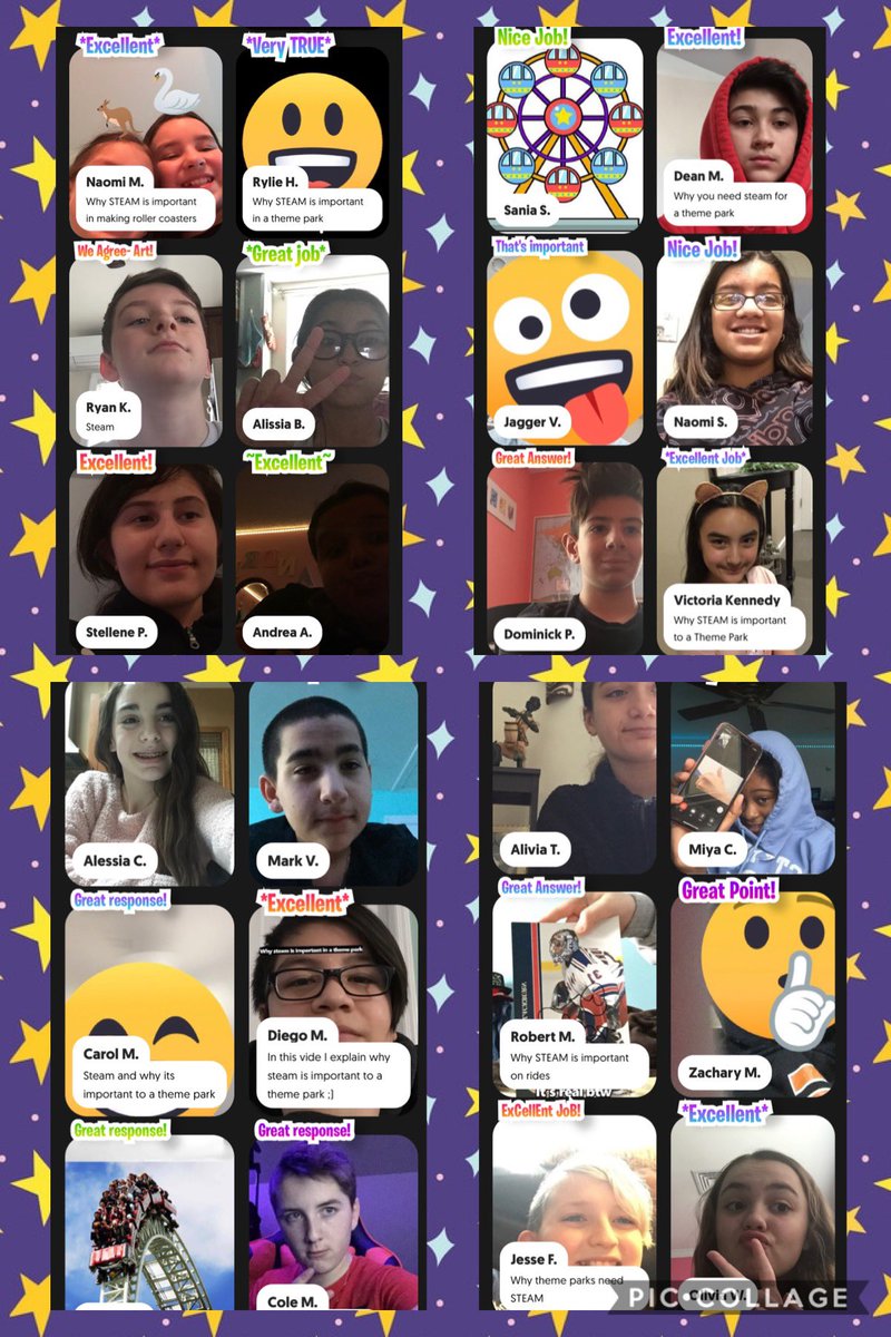 Virtual Field Trip to Universal Studios, Florida! Students used Flipgrid to explain the importance of S.T.E.A.M. when planning a theme park! 🎢
#science #technology #engineering #art #math <a href="/c_psaros/">Mrs. Psaros 📚📓✏️</a> <a href="/mrs_beksinski/">Mrs. J. Beksinski</a> <a href="/polk_street/">Polk Street School</a> <a href="/OFFICIALFSUFSD/">Franklin Square UFSD</a>