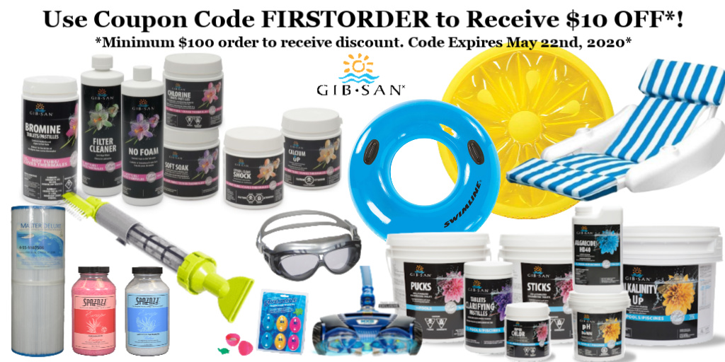 🛒SHOP Gib-San from the comfort of home! shop.gibsanpp.com for all your pool &amp; hot tub needs! Use Coupon Code FIRSTORDER to receive $10 OFF!😎