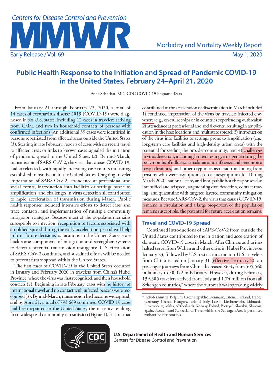 Trump’s “I shut it down” meaning China that’s not even remotely accurate.He & his effusive enablers wasted 70 critical days by the time he ordered the ban for the Schengen AreaIT. WAS. FAR. TOO. LATE.That’s not my opinionFACTS https://www.cdc.gov/mmwr/volumes/69/wr/pdfs/mm6918e2-H.pdf https://twitter.com/File411/status/1237963810176208897?s=20