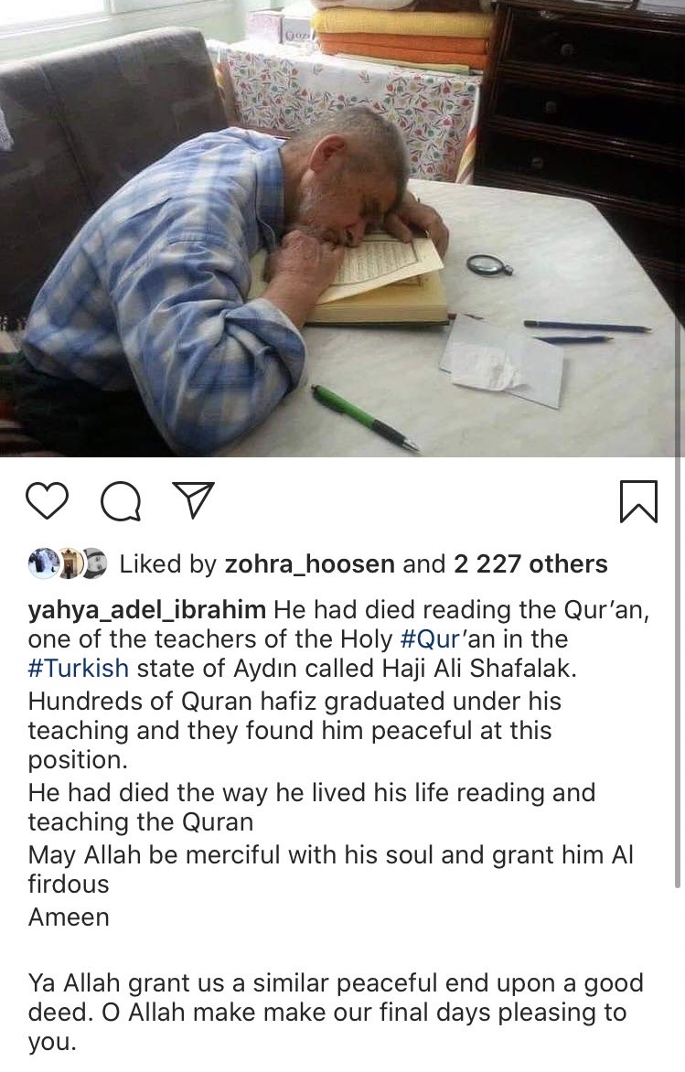 Why_Esss's tweet photo. This is a death to be mourned . How you live is how you will die . Subhanallah ❤️ #hajiali #turkey #Ramadan2020 #Ramadan #islam #quran https://t.co/PSOVENs8mg