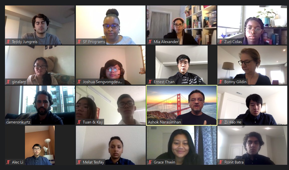 allstarsbayarea's tweet photo. Our #tech founders from @Omnyway &amp; Flutter last night taught us that entrepreneurship is hard, but we can definitely do it if we make sure that we #DevelopWhileDistancing! 

Thanks for sharing with us, and reminding us that even as young people we can make change! https://t.co/zb7umJZ3Xo