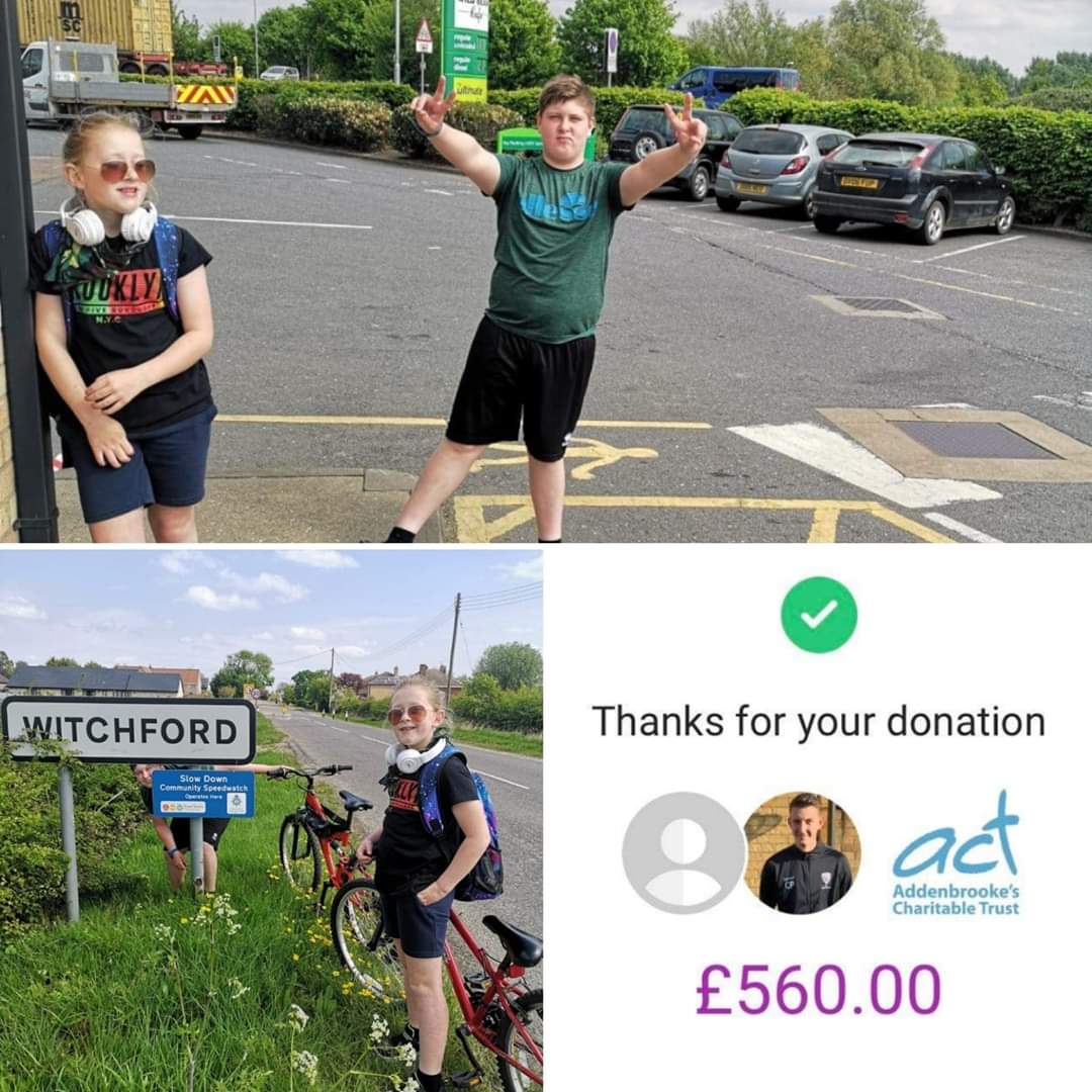 The 'Witchford Kante' Billy Tillyard, and his kids, have put the effort in with an 11 mile bike ride to raise £560 for the NHS 👏🏼 #w96family pic.x.com/Dc2BRuprrE