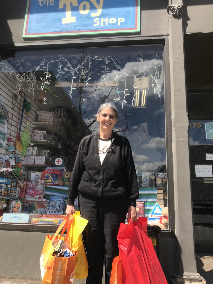 More community love for the youth and families🥰  
The Toy Shop on Hunter St. and some amazing people in #ptbo wanted to help vulnerable people stay occupied in isolation and provided us with 6 bags of activities to help🌦