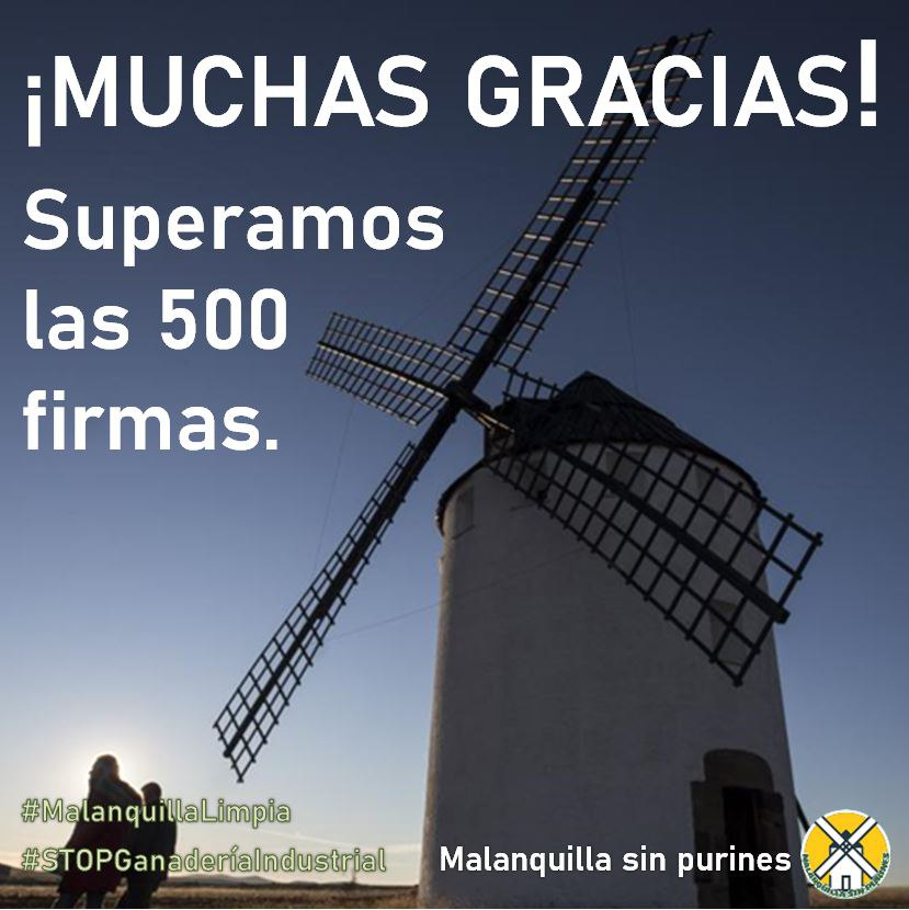 malansinpurines's tweet photo. ¡Muchas gracias por vuestro apoyo!
Más de medio millar de firmas contra la barbaridad proyectada en #Malanquilla:
https://t.co/vgChRLHDtu
#SOSMalanquilla #SOSRibota #SOSAranda #STOPGanaderiaIndustrial #Calatayud #Aragón #Zaragoza https://t.co/yIJl5GWTXf