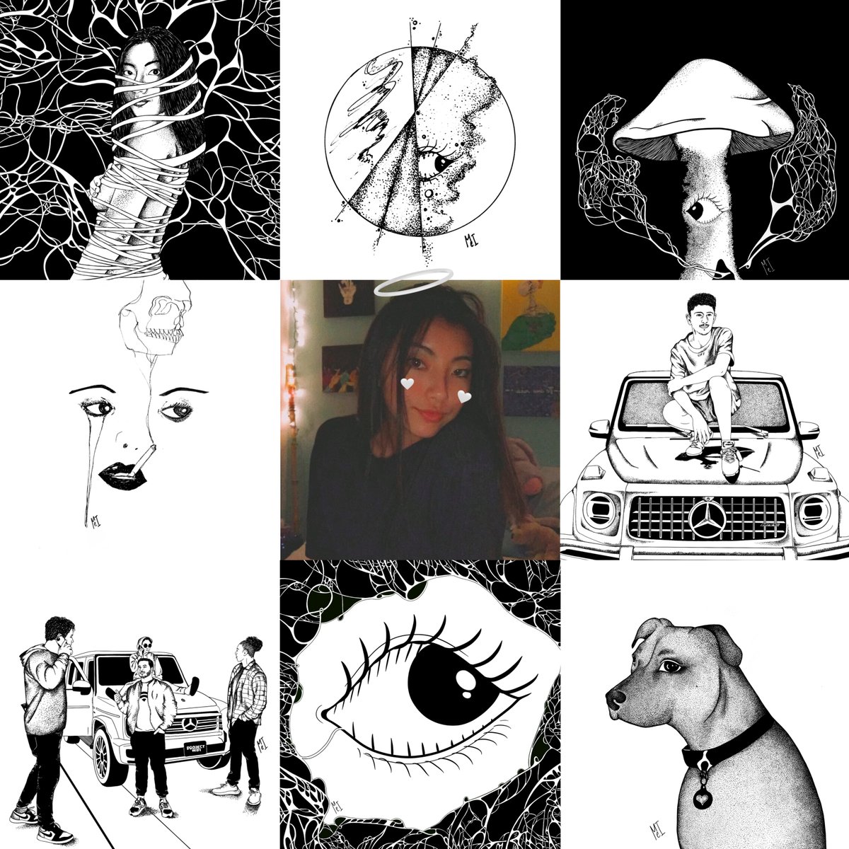 MeiMirow's tweet photo. I draw in B/W but I see the world in color #artvsartist2020 #ArtistOnTwitter 
https://t.co/X4GXF6BICM 
insta: iemmeidesign https://t.co/LSVJO0cDoO