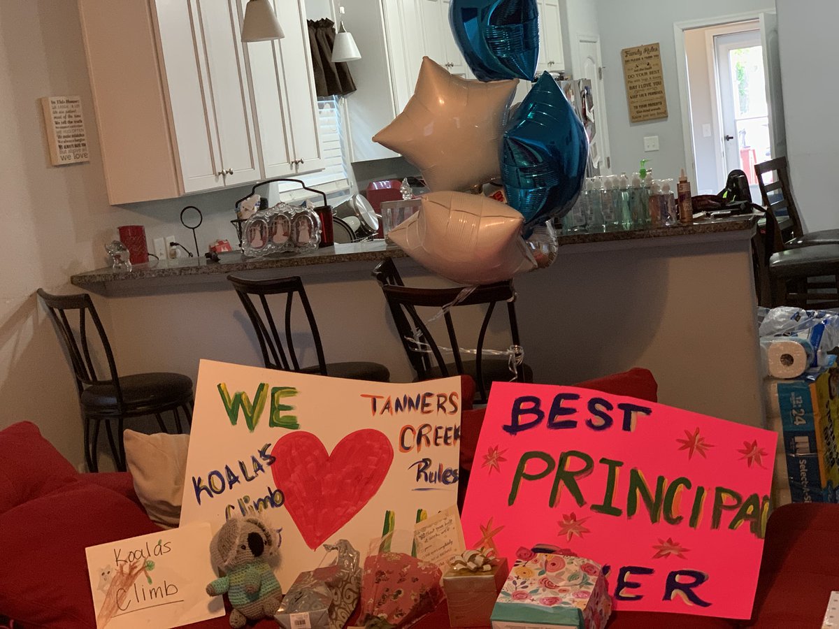 <a href="/PrincipalHarri1/">Principal Harris</a>  <a href="/TCKoalas/">Tanners Creek Elementary</a>  Today is School Principals’ Day!! My amazing Rock Stars that I am proud to lead surprised me with a parade and blessed me with theses goodies! 
Tanners Creek Elementary School NPS

Thank you!!