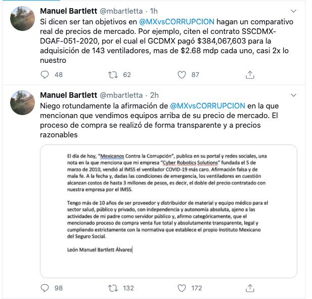 MuySuFrida's tweet photo. Ahora Manuel Bartlett Álvarez empina a Claudia Sheinbaum. Ella compró ventiladores un millón de pesos más caros que los de por sí encarecidos por el hijo de Bartlett.

A la hora de robar, las ratas no son tan camaradas. https://t.co/n1RAnd1EWK