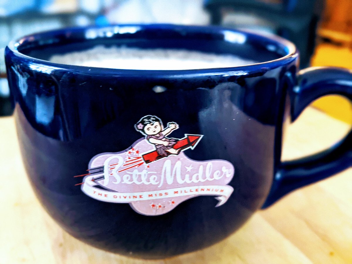 BoatmanCaiti's tweet photo. @BetteMidler I made an account just to say thanks. It's the little things that get us through the day. Today it is this 20 year old mug. Still the coolest show I've ever seen. https://t.co/3kHNCn06rl