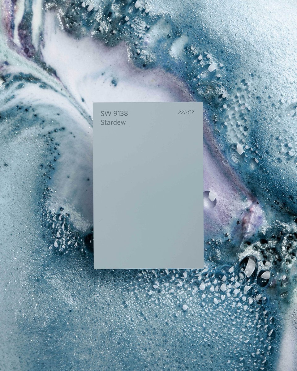 SherwinWilliams's tweet photo. Zen is in with our May Color of the Month, Stardew SW 9138. 🛀 Get your painting project started here: https://t.co/Vk5WDqvCwo
#sherwinwilliams #colorofthemonth #may #blue #bathbomb #laundryroom #diy #colorinspiration https://t.co/Ba9eoaFgo8