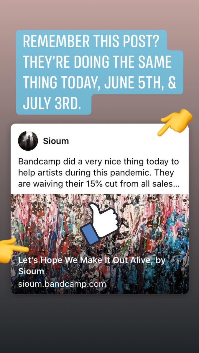 SioumMusic's tweet photo. Thank you bandcamp for the opportunity, and all of you for your continued support amidst this pandemic. Keep an eye out next month for a special T-Shirt sale! 
. 
👉👉https://t.co/ZyQ2OyACSK https://t.co/0Y63BPWt7F