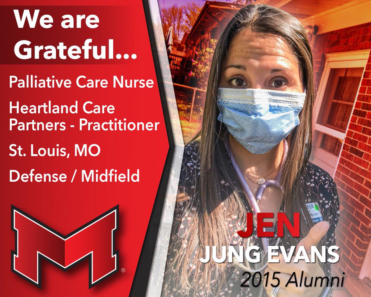 MUSaintsSoccer's tweet photo. Let’s end this week celebrating this MU Lady ⚽️Saint Health Professional Graduate, as well as all our other health professionals and front line workers who continue their extraordinary efforts to keep us safe...much love and thanks to all of you!!! #allin #BigRedM https://t.co/SxvQpsdpfp