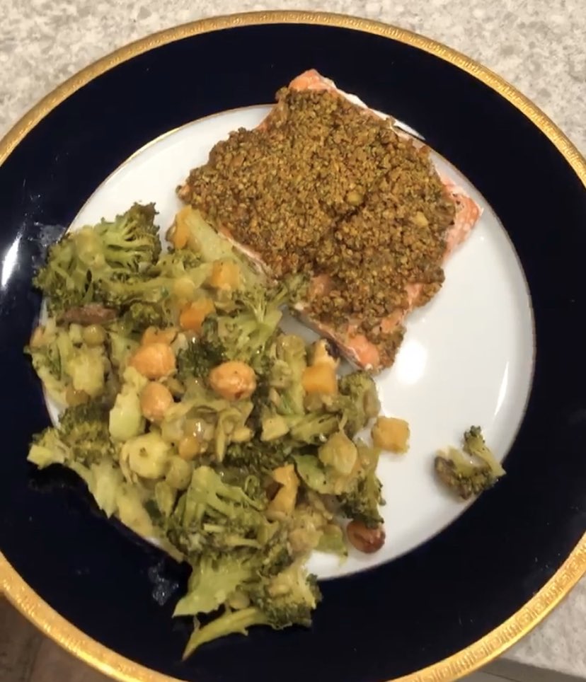 Pitt_FUEL's tweet photo. Head over to our Instagram to watch @jackbalick from @Pitt_TF_XC demo how to make Pistachio Crusted Salmon! π¨βπ³π #H2P #CookLikeAChamp https://t.co/pylbn5oJAa