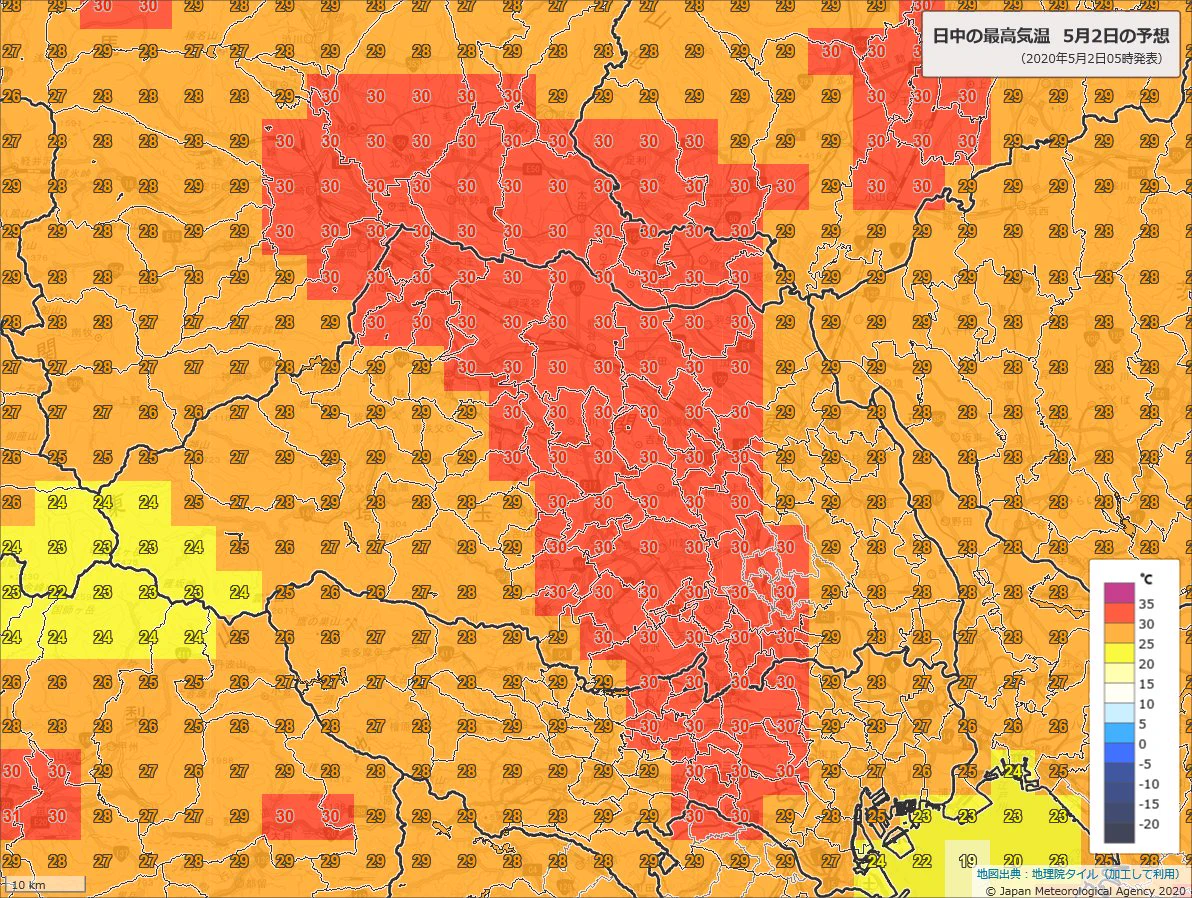 5月に入った結果？早速30℃超えの地域が出てきたwww