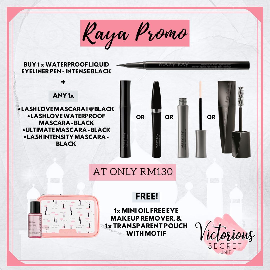 beautyfin's tweet photo. hi there i want to share to you here , this month sale we got new launch eyeliner , you buy eyeliner with mascara and get free lovely makeup bag and also the best sale in marykay oil free makeup remover 🔥👀 https://t.co/pgmFlJeq8j