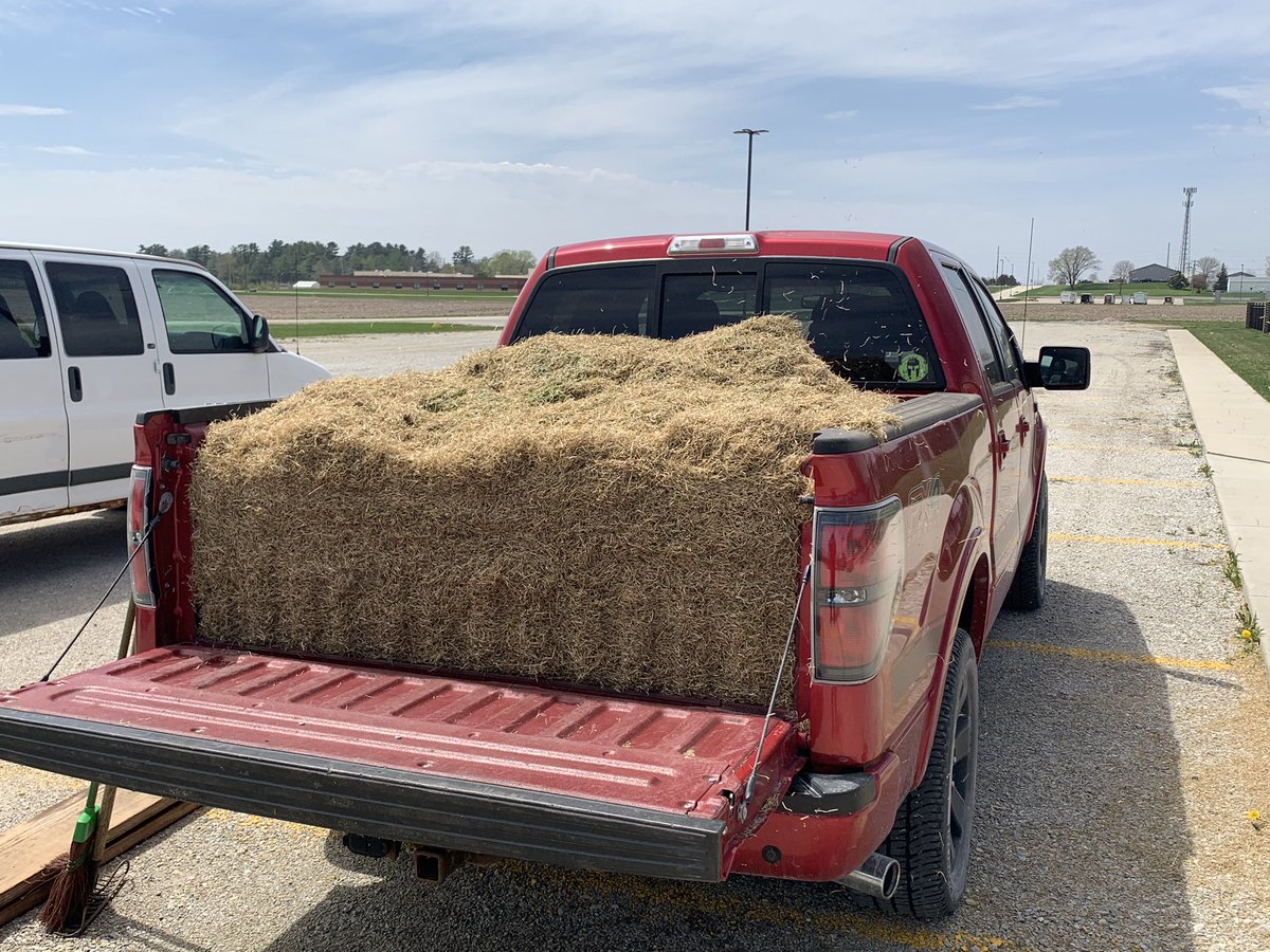 We De-thatched the outfield today. This is the first load. Let’s play ball!