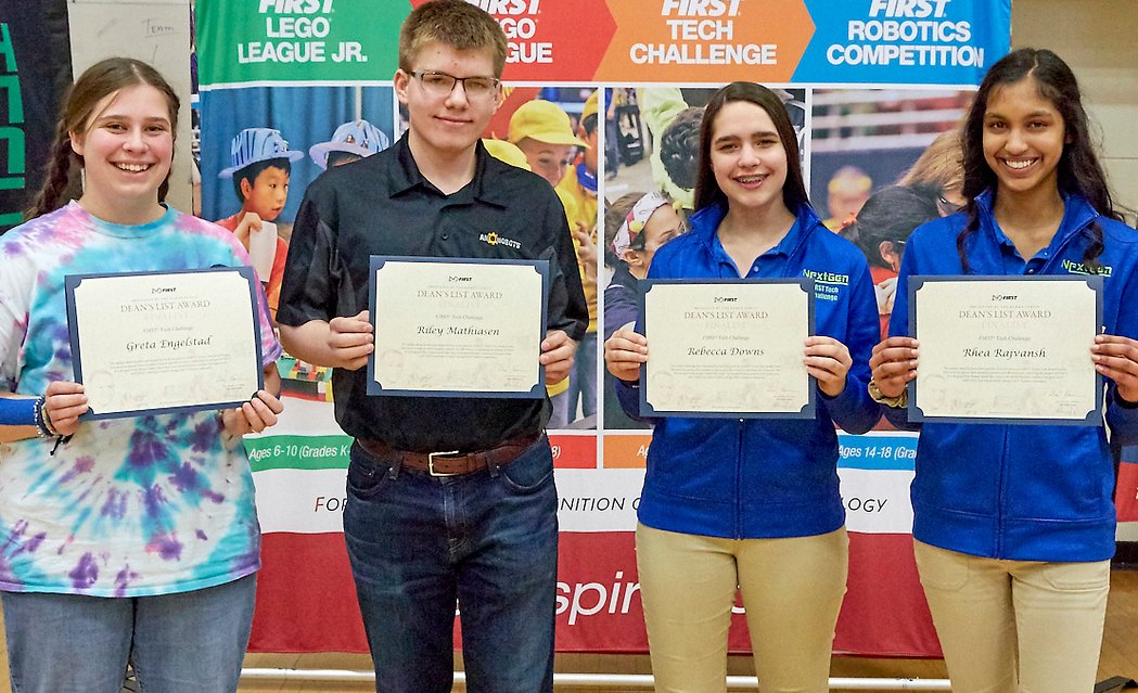 HighTechKidsMN's tweet photo. Good luck to the MN FTC Dean’s List Finalists – Greta, Riley, Rebecca, and Rhea! #mnftc @12528NextGen 14333Anonobots and 15230 WyvernWarriors https://t.co/oKljNcXiwa https://t.co/sdPJGsv5lw