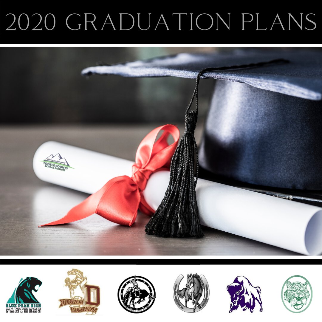 Class of 2020, born during 9-11, are making history as they graduate during a global health pandemic. They've proven they're resilient when faced w/challenges &amp; we're confident they'll change the world for the better. Please find your school's grad info at tooeleschools.org/apps/pages/cla…