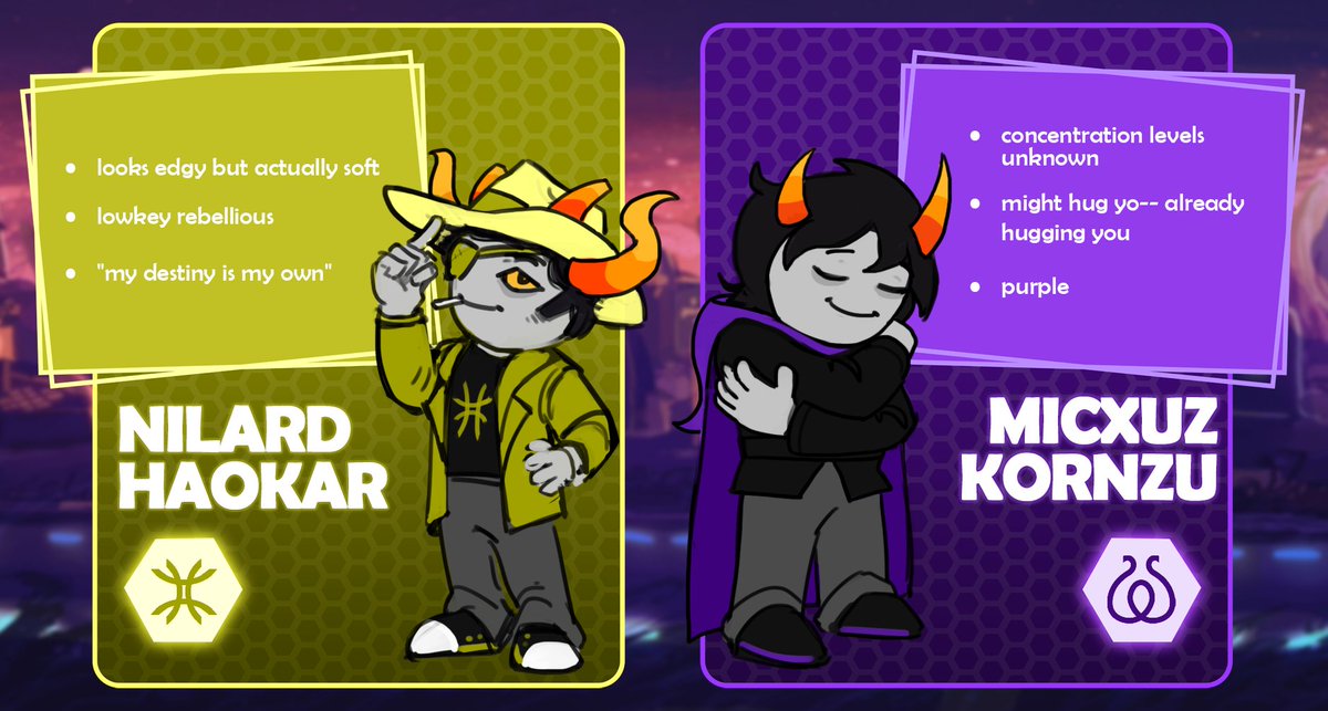 CM_Divt's tweet photo. A few more trolls!
Ghoyat: @Cyaboron, Charli: @Poisonous_Sheep, Nilard: @Higami69, Micxuz: @Yosh_Yuki, Shaunn: @seanos1998
Believe it or not, but there is STILL more to come.
#HSFanartFriday #Homestuck #TrollCall https://t.co/kK6ewk7zEx