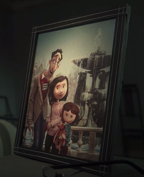 (27) In a family photo of Coraline and her family, we can see that she was born a natural brunette, and dyes her hair blue.