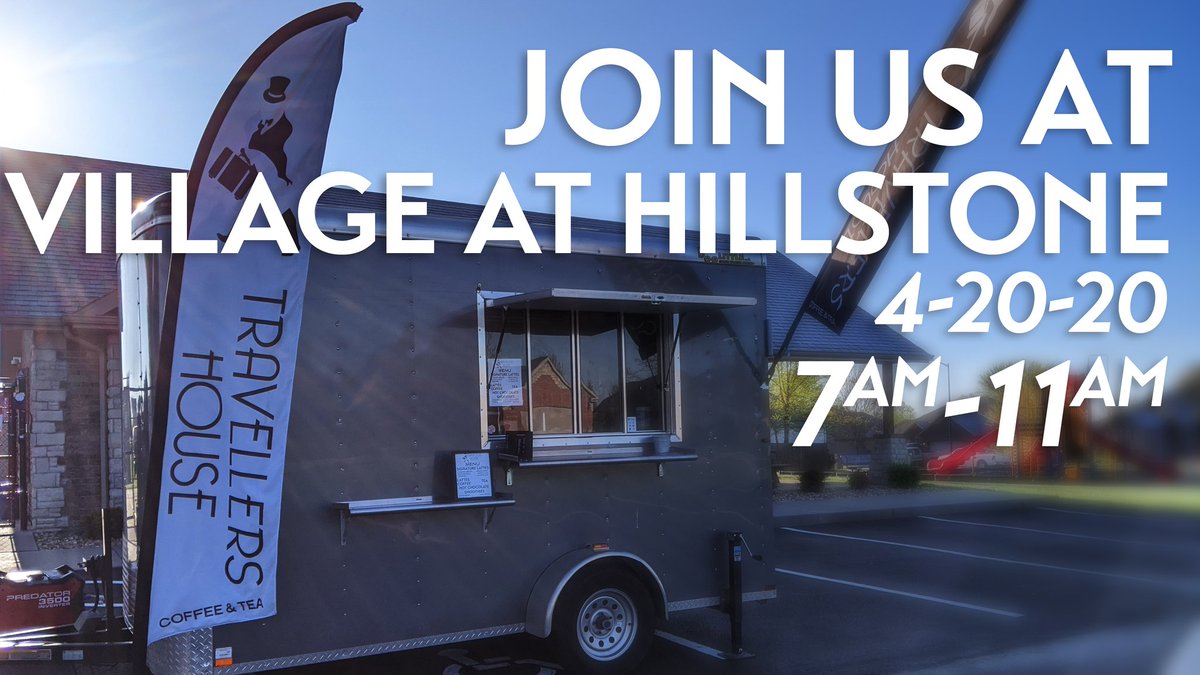 Travellers cart @ Village @ Hillstone in Ozark.

7a-11a don't be late cause we'll be gone!

But hit us up if you want to have us in your hood.

3521 N Wakefield Dr Ozark MO