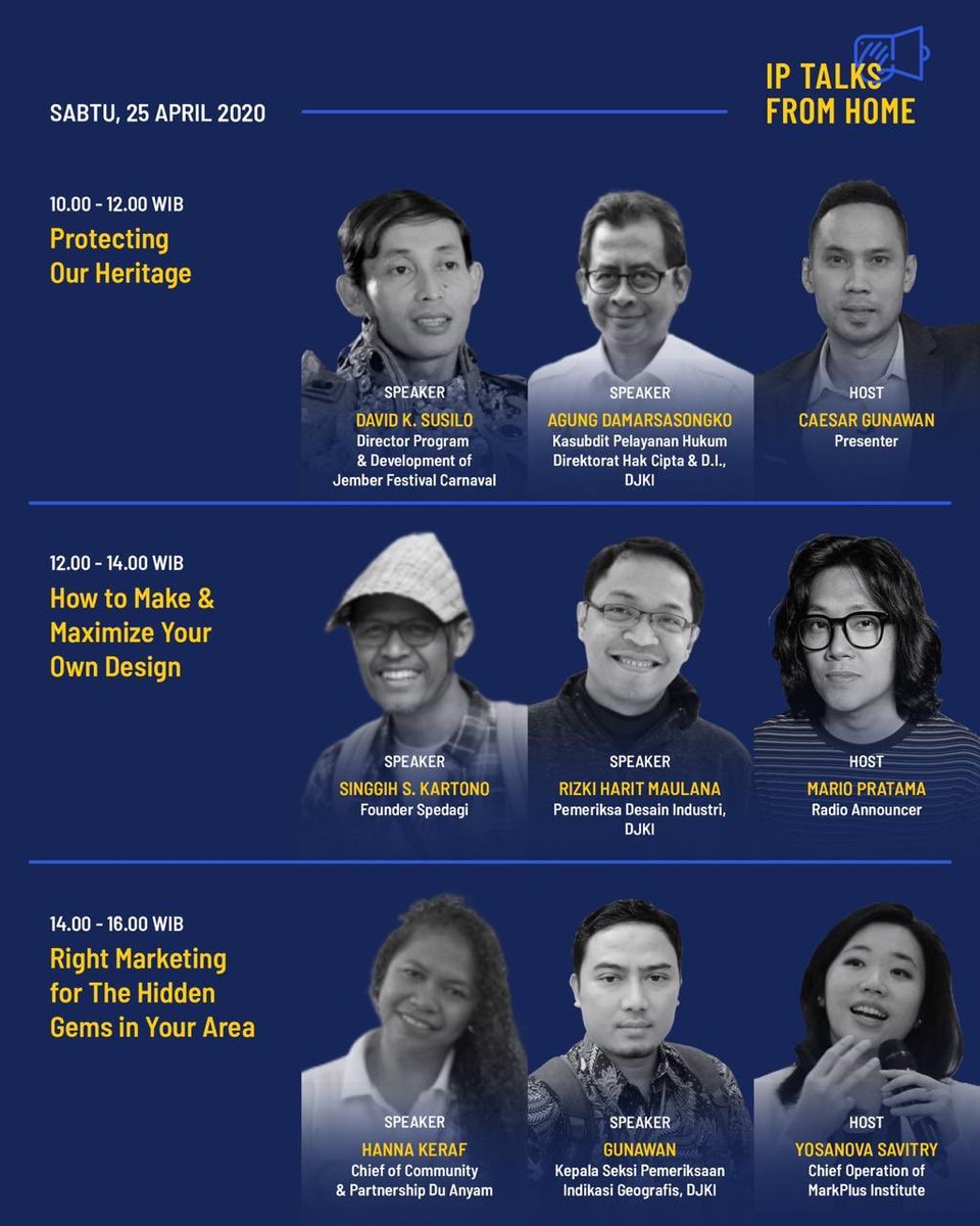 kemenkum's tweet photo. Jadi sampai bertemu di 24-26 April 2020 di channel Youtube DJKI yaaa.
#kumhamPASTI
#HariKISedunia
#DJKI
#KekayaanIntelektual
#iptalks https://t.co/FRL11KLI0E