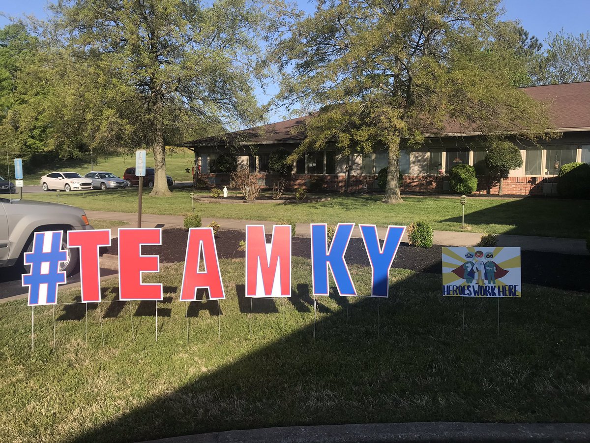 SarahPStewart's tweet photo. Heroes DO work here!!! LTC is working hard to fight COVID-19! @GovAndyBeshear #TeamKentucky #TogetherKy https://t.co/omy5LphaCr