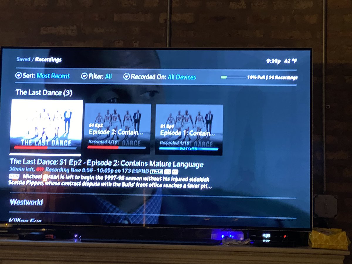 mollywitges's tweet photo. @comcast :( Our DVR freezes a few times a week but it did during The Last Dance, sadder than how much we pay for all your services per month #thingscouldbeworse #wompwomp https://t.co/nn4tb2RUQR