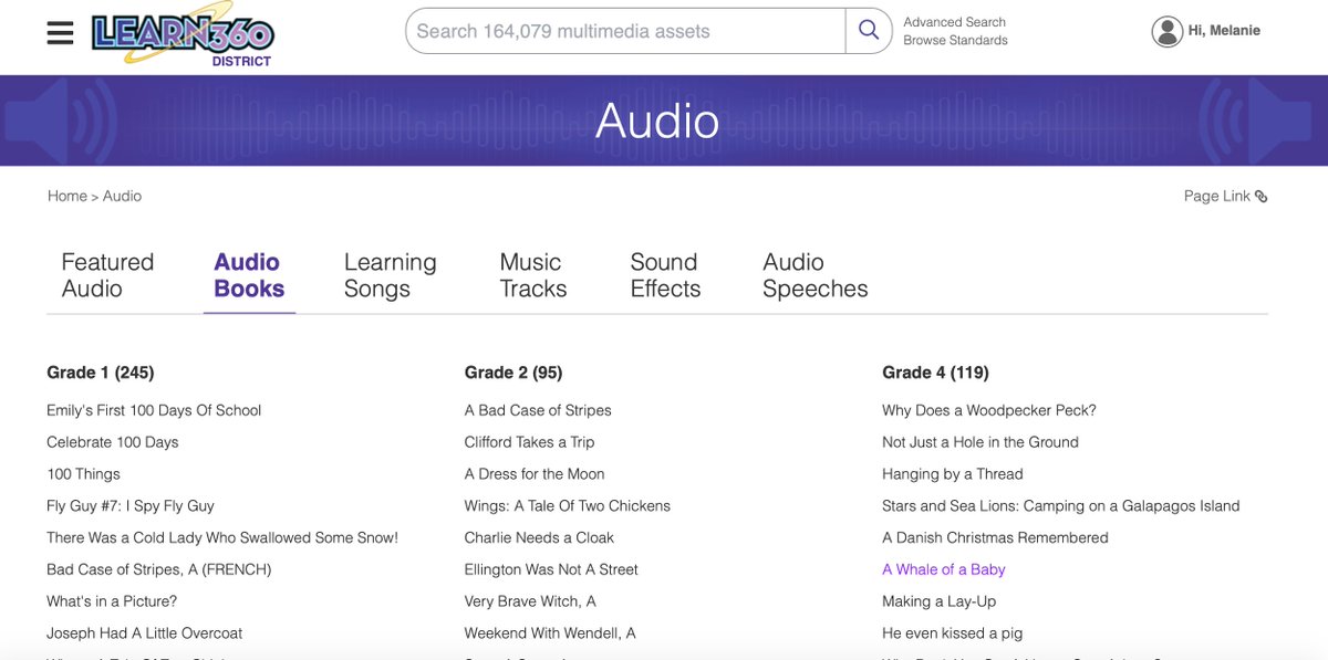 the_mulc's tweet photo. Did you know that Learn 360 has a series of available audio books to share with learners? And that students can also access these resources from home? Check it out! @PDSB_Libraries @PeelSchools #peel21st #peeleml https://t.co/v5bJJ4s0vT