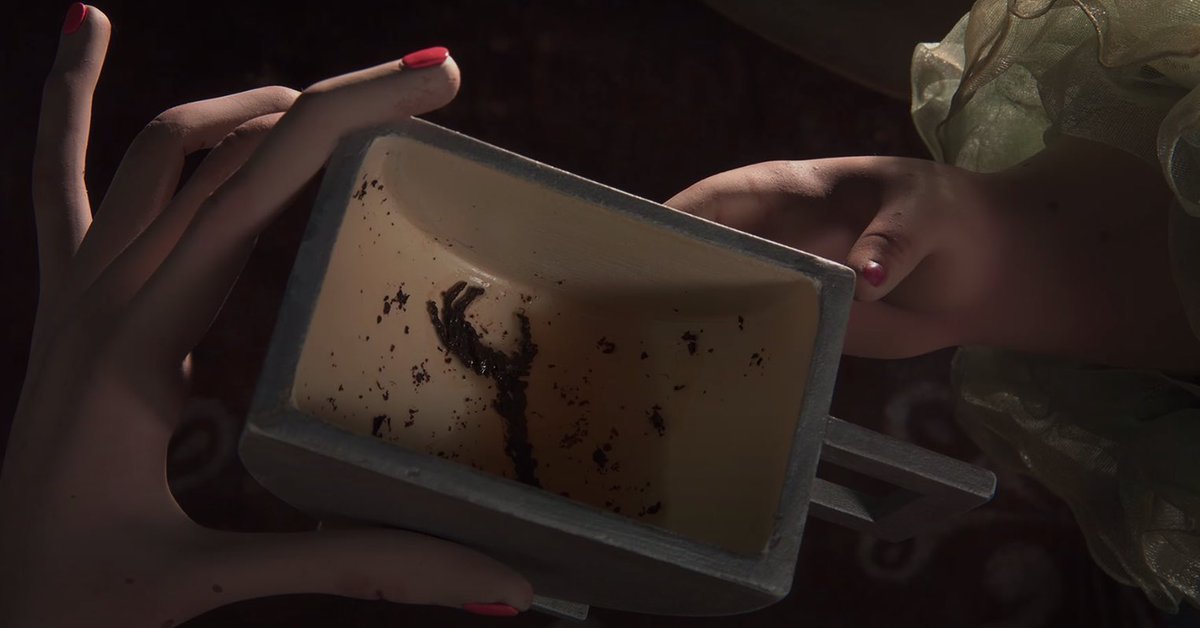 (21) When Spink and Forcible read Coraline’s tea leaves, Spink sees a ‘very peculiar hand’. This resembles the other mothers hand.