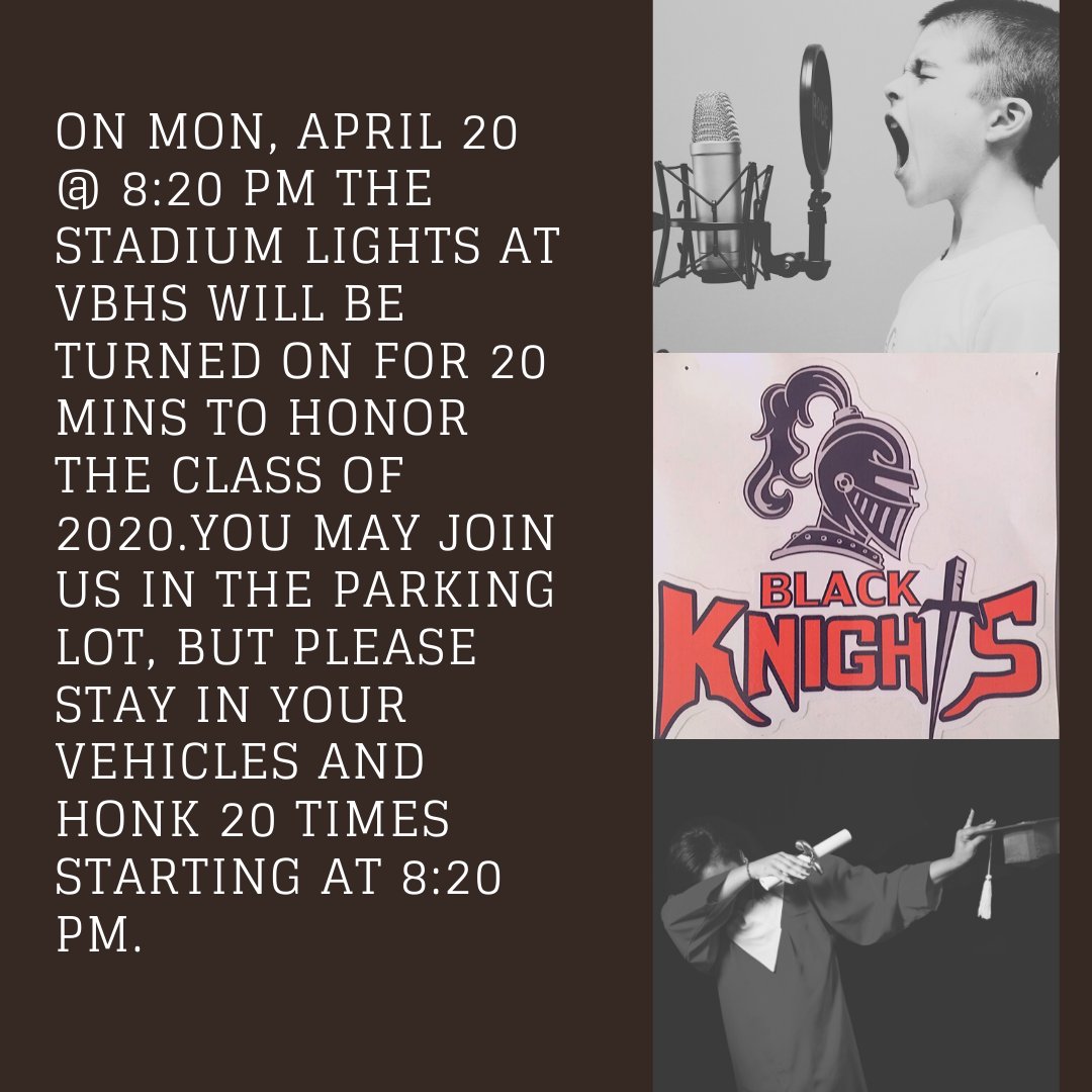 Hope to see you all there! #VB1Team #VBcampuslife #Seniors2020
 #GoBlackKnights