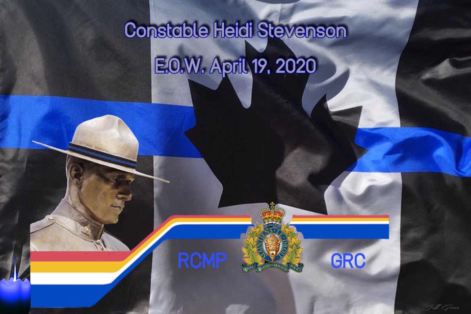 MaritimeTartan's tweet photo. Cst. Heidi Stevenson  - Retweet her name. She is a HERO!

#hero @RCMPNS #canada https://t.co/9YZQR7peGH