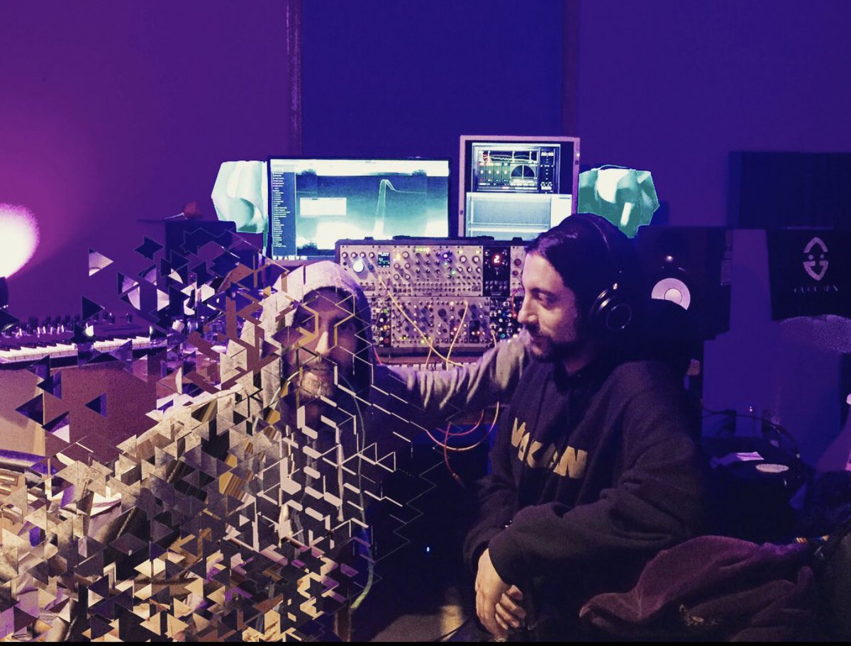freddytoddmusic's tweet photo. there’s setting up for live stream &amp; then there’s setting up for live stream @guccim3n variety show with @spacejesus on bicycle day 📡 https://t.co/LR122OUdBc