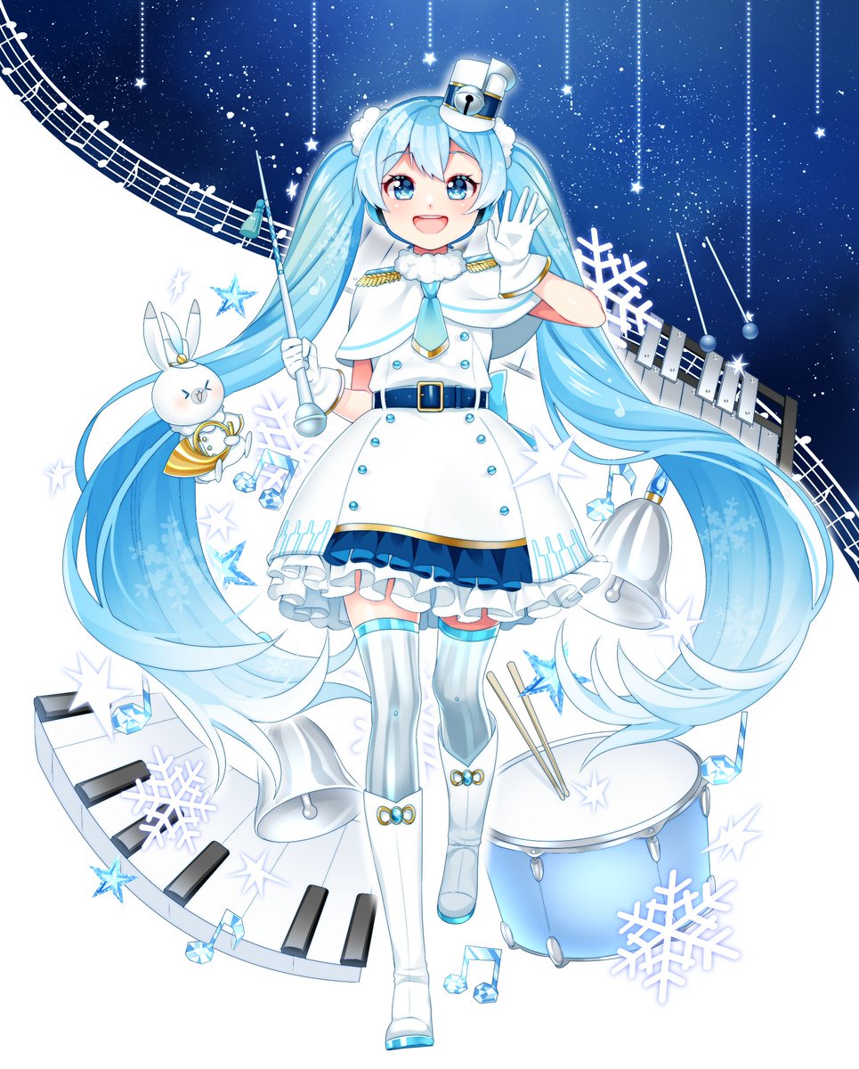 初音ミク ,雪ミク 「#絵描き繋がれ
圧倒的神ボカロ絵師あごなすびさんから回って参りましたので!

オ」|マスもふﾌﾟﾝのイラスト