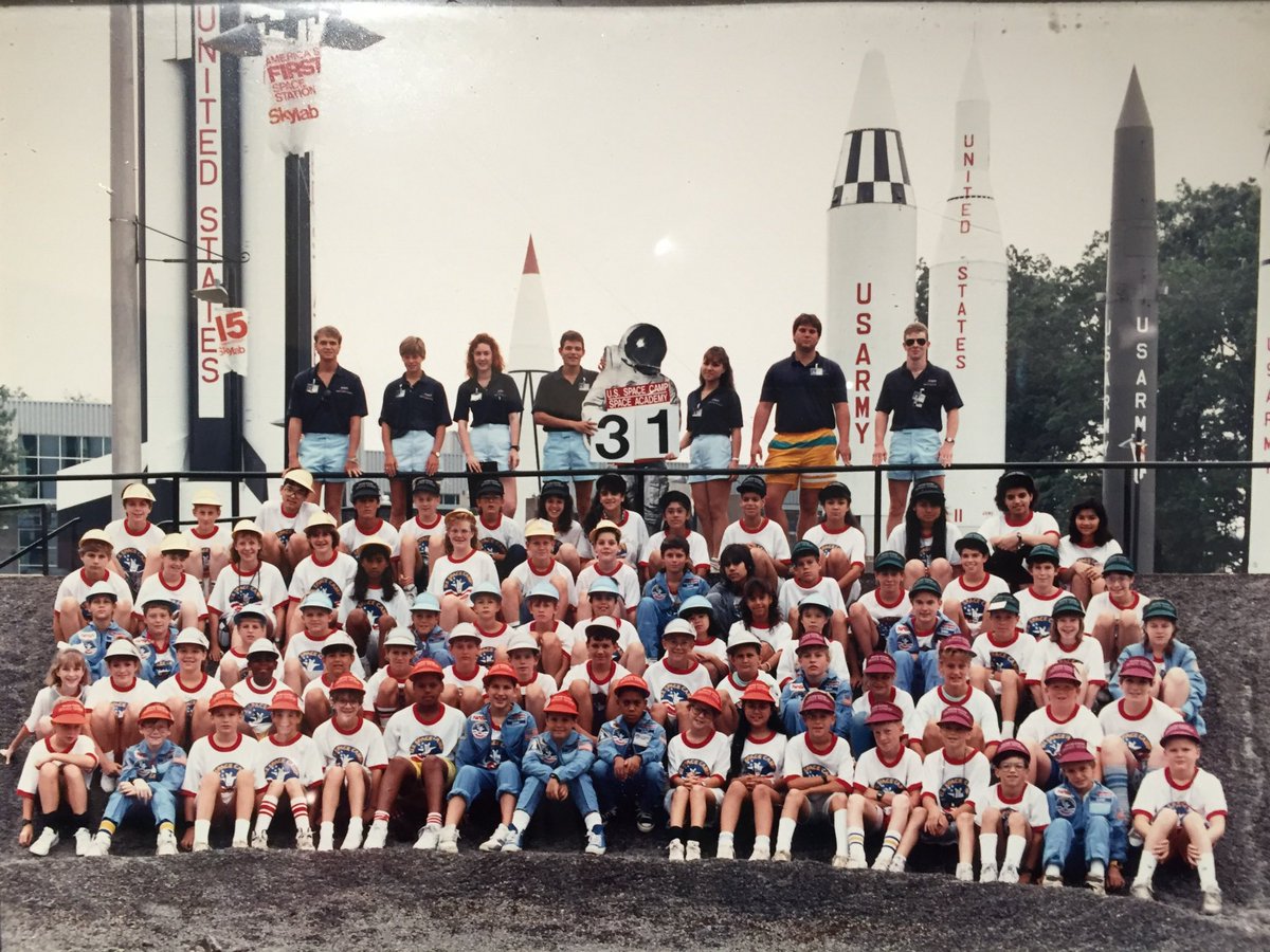 steve_bru's tweet photo. Throwback pic of @SpaceCampUSA in Huntsville, Alabama the first week of July 1988. Best week of my life! Go team Mercury! #spacecamp #summerof88 #bestweekofmylife https://t.co/VSRmAiqUQ1