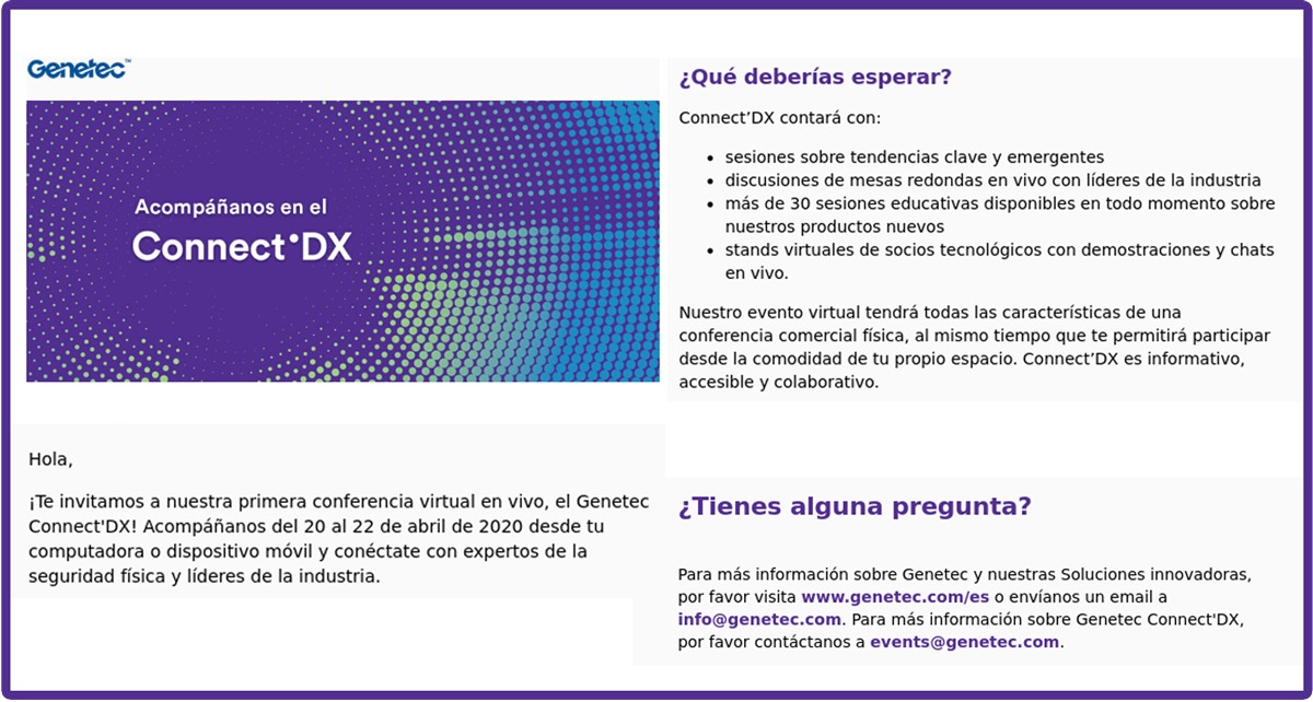 revmasseguridad's tweet photo. 🔶📢 Únete a ConnectºDX del 20 al 22 de abril y conéctate con expertos de la seguridad física y líderes de la industria.
Regístrate: https://t.co/yLqwT3GQrK 🌎📱
@genetec
#PorTuSeguridad #ConnectDX #BeSafe https://t.co/7qWpLOetqb