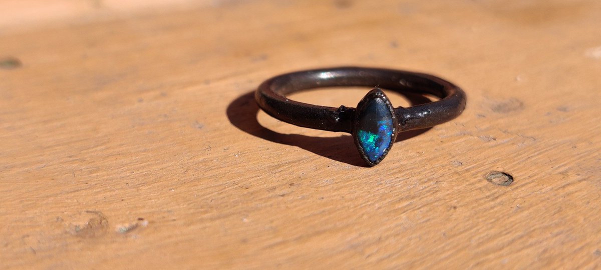 Band Banded Australian Opal Ring $29 Size 4.8, almost a 5 ♡♡