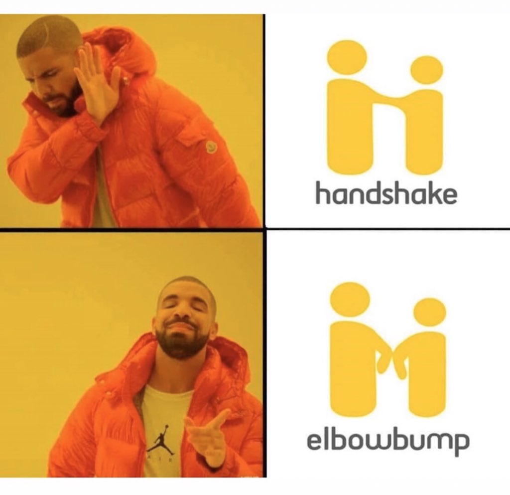 wtcareer's tweet photo. Keep using Handshake! We’ll just call it ‘elbowbump’ for awhile. Seriously, there are a lot of ways to connect with potential employers (job postings/events) during this time of staying home. We are ready to help! #wtfulltimejobalert #wtparttimejobalert #wtinternshipalert https://t.co/ydMR0Fvurv