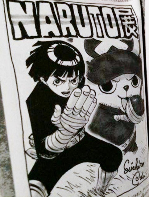 RockLee (Naruto) dessiné par Eiichiro Oda (OnePiece)