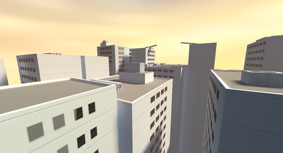 Shpuld's tweet photo. Got my #LDJAM game done: https://t.co/2H1t3jrPWT #gamedev #indiedev 

Hover board rooftop platformer game thingy... screenshots! https://t.co/vgQi5rzQDM