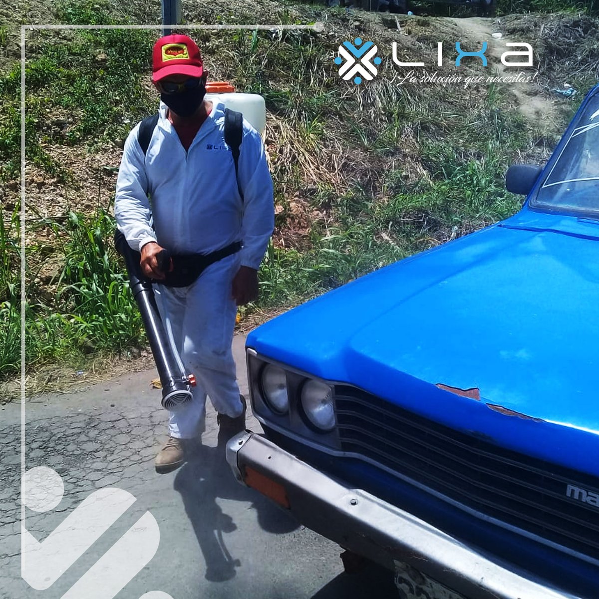 Lixa_Corp's tweet photo. Fumigación y sanitización de vehículos en #Perdanales Sector Mariano #Manabí #Lixa #LaSolucionQueNecesitas https://t.co/FoOVvLeUTs