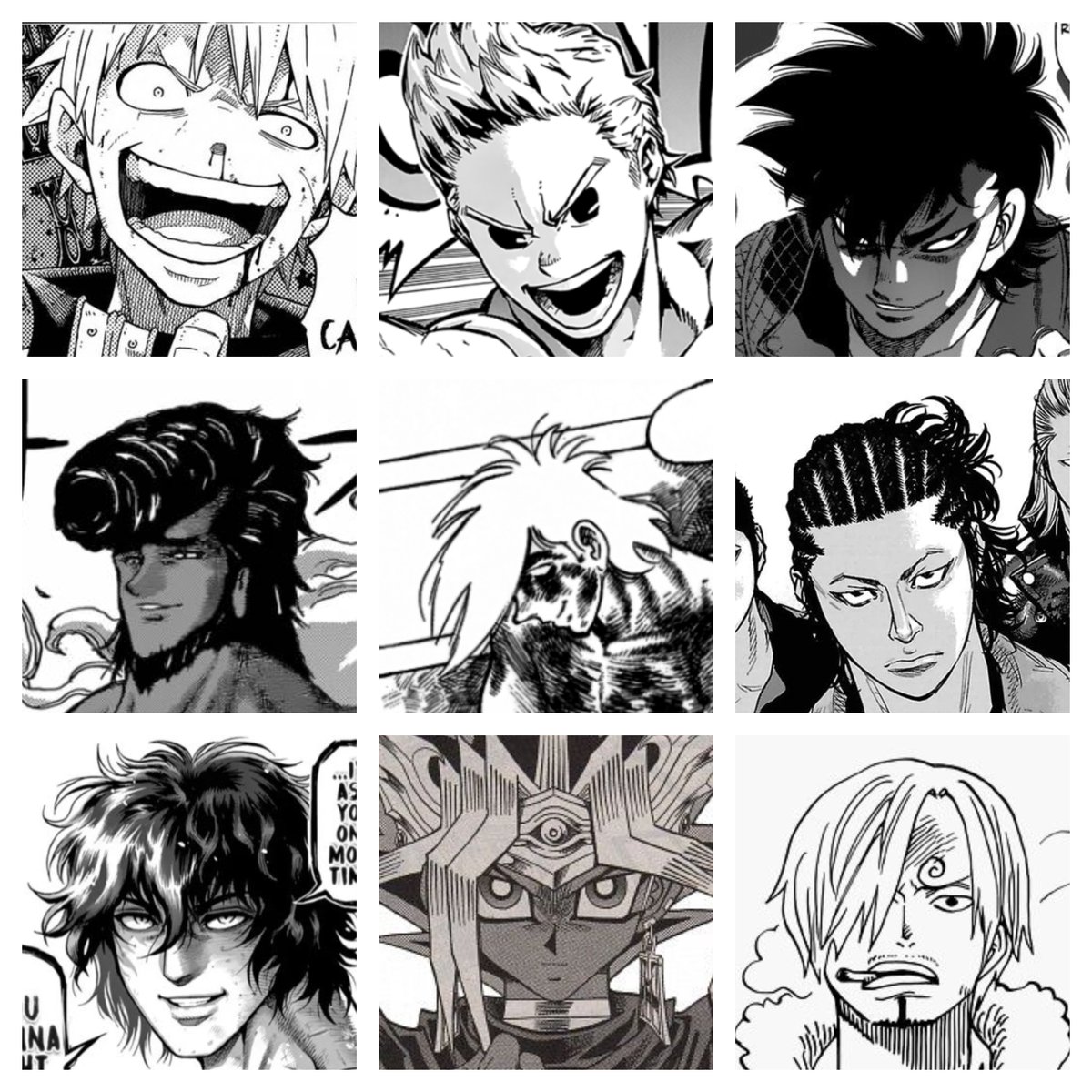 making a thread of 3x3s and probably making it my pinned.this ones for my favorite manga characters, limited to 1 per series