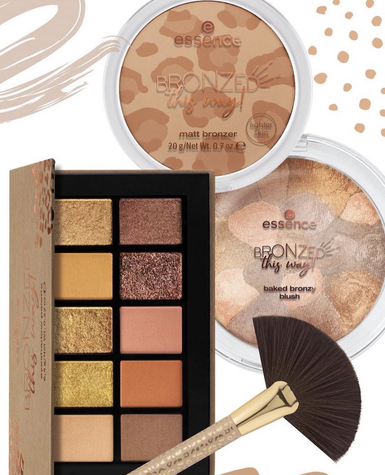 Trendmood Twitter: 🚨 Fun, warmth, beautiful!!! ☀️#Summer #Collection #BronzedThisWay by #essencecosmetics✨🐆 Body Oil Blush Eyeshadow Palette 2 Matte Bronzers A Fan #ComingSoon https://t.co/DzK9xBTEfM" / Twitter