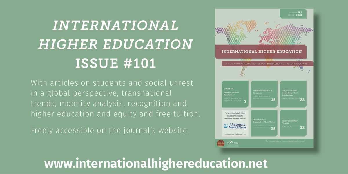 BC_CIHE's tweet image. Chinese students look elsewhere for alternatives to studying in the United States: the results of a survey among high school college counselors in China, by @XiaofengWan in the Spring Issue #101 of International Higher Education at tinyurl.com/qmufsqb
